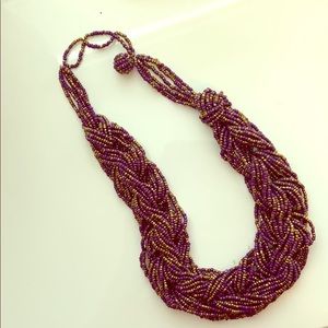 Purple and gold necklace